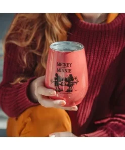 Silver Buffalo Disney Mickey & Minnie Stainless Steel Tumbler with Lid | Holds 10 Ounces -Water Bottles Shop unnamed file 1016