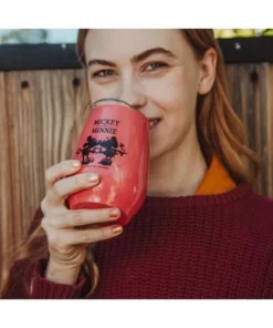 Silver Buffalo Disney Mickey & Minnie Stainless Steel Tumbler with Lid | Holds 10 Ounces -Water Bottles Shop unnamed file 1017