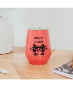 Silver Buffalo Disney Mickey & Minnie Stainless Steel Tumbler with Lid | Holds 10 Ounces -Water Bottles Shop unnamed file 1018