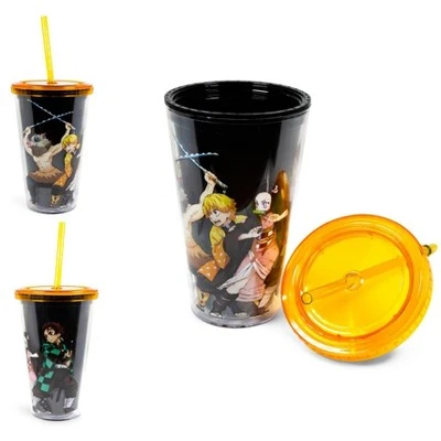 Surreal Entertainment Demon Slayer Acrylic Carnival Cup with Lid and Straw | Holds 16 Ounces 3 Surreal Entertainment Demon Slayer Acrylic Carnival Cup with Lid and Straw | Holds 16 Ounces