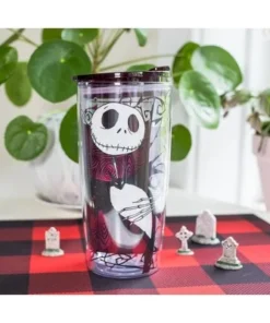The Nightmare Before Christmas Silver Buffalo Nightmare Before Christmas Jack Frame 20oz Double Wall Travel Tumbler -Water Bottles Shop unnamed file 1039