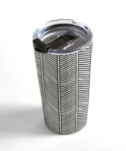 Society6 Little Arrow Design Co Organic Chevron Inkwell 20 oz Stainless Steel Travel Mug - Deny Designs