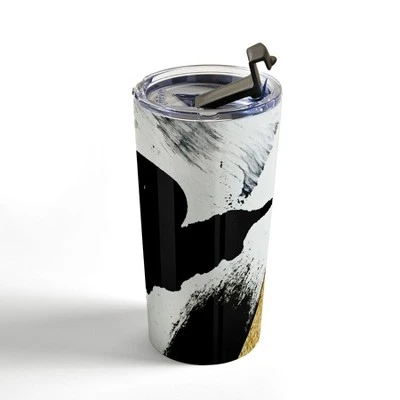 Society6 Alyssa Hamilton Art Armor 8 A Minimal Abstract Pie 20 oz Stainless Steel Travel Mug - Deny Designs 5 Society6 Alyssa Hamilton Art Armor 8 A Minimal Abstract Pie 20 oz Stainless Steel Travel Mug - Deny Designs - Image 3