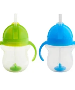 Munchkin Any Angle Click Lock Weighted 2pk Straw Trainer Cup - 7oz Blue/green -Water Bottles Shop unnamed file 1116