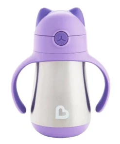Munchkin Cool Cat Stainless Steel Straw Cup - 8oz Blue -Water Bottles Shop unnamed file 1155