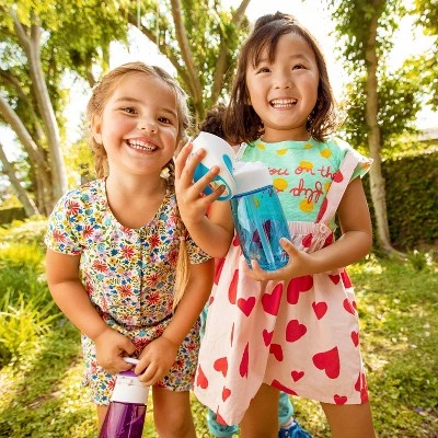 Munchkin Flip & Go Straw Cup - 12oz Blue 4 Munchkin Flip & Go Straw Cup - 12oz Blue - Image 2