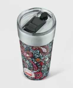 Vera Bradley + Coleman 20oz Brew Stainless Steel Vacuum Insulated Tumbler - Eden Paisley Gray -Water Bottles Shop unnamed file 1248
