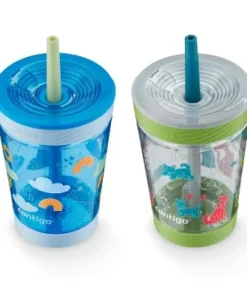 Contigo 14oz 2pk Plastic Clouds & Good Boys' Spill-Proof Kids Tumblers