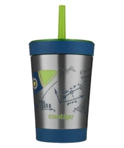 Contigo Kids Stainless Steel Kids Spill-Proof Tumbler with Straw Floral