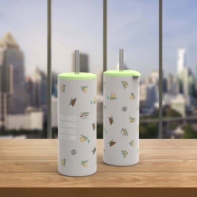 The Mandalorian 16oz Stainless Steel Double Wall Straw Tumbler - Zak Designs 5 The Mandalorian 16oz Stainless Steel Double Wall Straw Tumbler - Zak Designs - Image 3