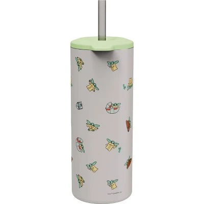 The Mandalorian 16oz Stainless Steel Double Wall Straw Tumbler - Zak Designs 6 The Mandalorian 16oz Stainless Steel Double Wall Straw Tumbler - Zak Designs - Image 4