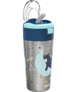 Zak Designs Double Wall Stainless Steel Straw Bottle - Moon Bear - 12oz -Water Bottles Shop unnamed file 1377