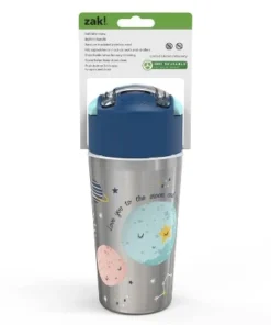 Zak Designs Double Wall Stainless Steel Straw Bottle - Moon Bear - 12oz -Water Bottles Shop unnamed file 1378