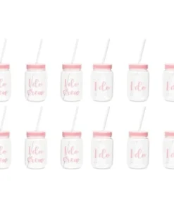 Blue Panda I Do Crew Plastic Mason Jars for Bachelorette Party, Bridal Shower, 12 Piece Set 12 Blue Panda I Do Crew Plastic Mason Jars for Bachelorette Party, Bridal Shower, 12 Piece Set -Water Bottles Shop unnamed file 1417