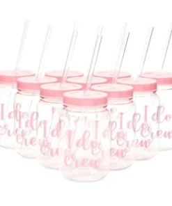 Blue Panda I Do Crew Plastic Mason Jars for Bachelorette Party, Bridal Shower, 12 Piece Set 15 Blue Panda I Do Crew Plastic Mason Jars for Bachelorette Party, Bridal Shower, 12 Piece Set -Water Bottles Shop unnamed file 1420