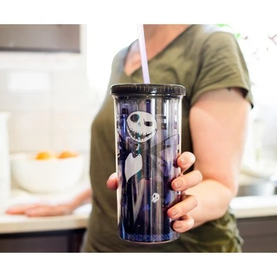 The Nightmare Before Christmas Silver Buffalo Nightmare Before Christmas Jack Skellington Carnival Cup With Straw | 20 Ounces 5 The Nightmare Before Christmas Silver Buffalo Nightmare Before Christmas Jack Skellington Carnival Cup With Straw | 20 Ounces - Image 3