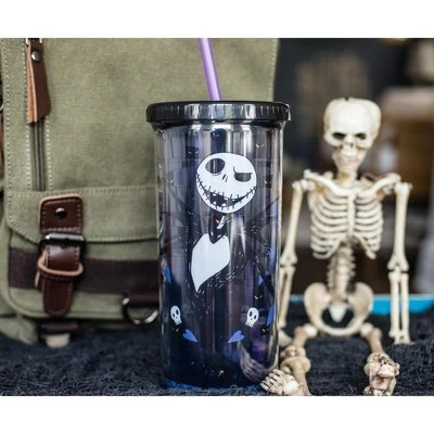 The Nightmare Before Christmas Silver Buffalo Nightmare Before Christmas Jack Skellington Carnival Cup With Straw | 20 Ounces 7 The Nightmare Before Christmas Silver Buffalo Nightmare Before Christmas Jack Skellington Carnival Cup With Straw | 20 Ounces - Image 5
