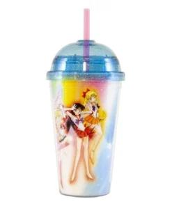 Just Funky Sailor Moon 16oz. Carnival Cup with Glitter Dome Lid