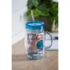 Evergreen Big Heart, Double Wall Mason Jar w/straw, 20 oz.