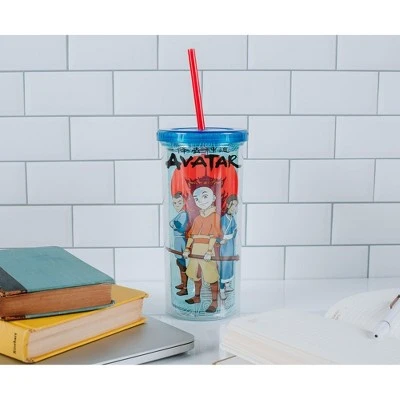 Silver Buffalo Avatar: The Last Airbender Trio Carnival Cup With Lid And Straw | 20 Ounces 6 Silver Buffalo Avatar: The Last Airbender Trio Carnival Cup With Lid And Straw | 20 Ounces - Image 4