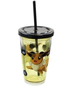 Just Funky Pokemon Eevee 18oz Carnival Cup w/ Floating Confetti Pokeballs