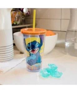 Silver Buffalo Disney Lilo & Stitch Carnival Cup With Ice Cubes | Holds 16 Ounces -Water Bottles Shop unnamed file 1496