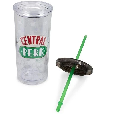 Silver Buffalo Friends Central Perk Cold Cup with Lid and Straw | Holds 20 Ounces 3 Silver Buffalo Friends Central Perk Cold Cup with Lid and Straw | Holds 20 Ounces