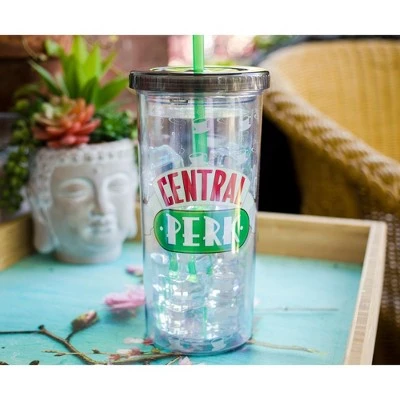 Silver Buffalo Friends Central Perk Cold Cup with Lid and Straw | Holds 20 Ounces 6 Silver Buffalo Friends Central Perk Cold Cup with Lid and Straw | Holds 20 Ounces - Image 4