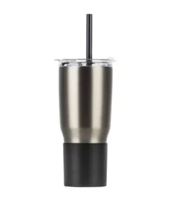Reduce 24oz Cold1 Insulated Stainless Steel Straw Tumbler with Silicone Grip - Charcoal