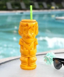 Beeline Creative Geeki Tikis Scooby-Doo Shaggy Plastic Tumbler with Straw | Holds 20 Ounces -Water Bottles Shop unnamed file 1608