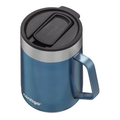 Contigo 14oz Stainless Steel Vacuum-Insulated Mug with Handle Salt 4 Contigo 14oz Stainless Steel Vacuum-Insulated Mug with Handle Salt - Image 2