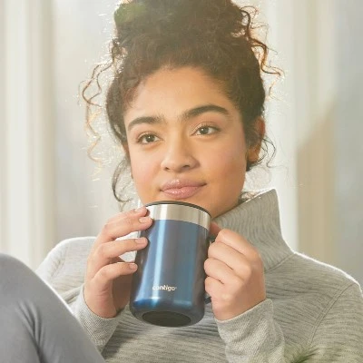 Contigo 14oz Stainless Steel Vacuum-Insulated Mug with Handle Salt 11 Contigo 14oz Stainless Steel Vacuum-Insulated Mug with Handle Salt - Image 9