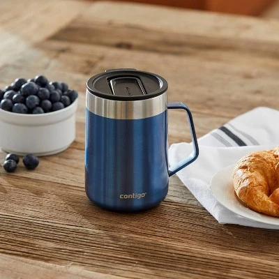 Contigo 14oz Stainless Steel Vacuum-Insulated Mug with Handle Salt 12 Contigo 14oz Stainless Steel Vacuum-Insulated Mug with Handle Salt - Image 10