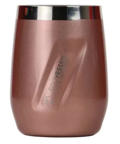 EcoVessel PORT 10oz Insulated Stainless Steel Stemless Wine Glass / Whiskey / Cocktail Tumbler Rose Gold -Water Bottles Shop unnamed file 1848