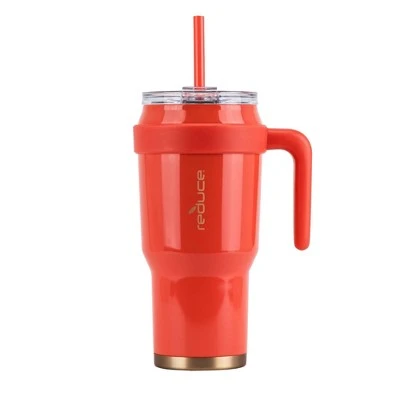 Reduce 40oz Cold1 Insulated Stainless Steel Straw Tumbler Mug Cayenne 11 Reduce 40oz Cold1 Insulated Stainless Steel Straw Tumbler Mug Cayenne - Image 9