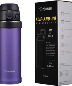 Zojirushi 16oz Flip-and-Go Stainless Steel Travel Mug SM-QHE48 - Purple Dusk -Water Bottles Shop unnamed file 2360