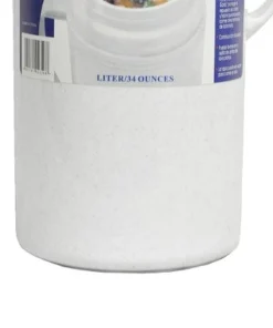 Brentwood 1.0L Wide Mouth Mouth Glass Vacuum/Foam Insulated Food Thermos