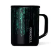 Corkcicle 16 Ounce The Matrix Binary Code Stainless Steel Triple Insulated Coffee Mug with Clear Sliding Lid and Non Slip Silicone Bottom