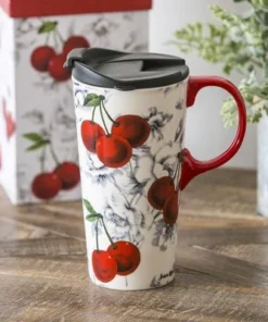 Evergreen Ceramic Travel Cup, 17 OZ. ,w/box, Home Sweet Home -Water Bottles Shop unnamed file 2545