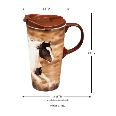 Evergreen Realistic Horse Ceramic Perfect Cup 17oz. 3 Evergreen Realistic Horse Ceramic Perfect Cup 17oz.
