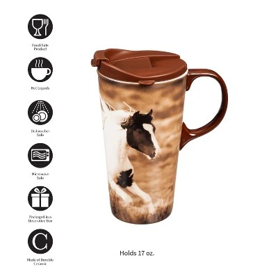 Evergreen Realistic Horse Ceramic Perfect Cup 17oz. 4 Evergreen Realistic Horse Ceramic Perfect Cup 17oz. - Image 2
