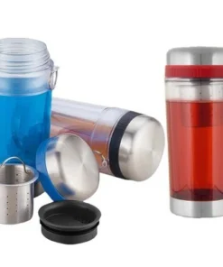 BigKitchen Red Teazer Double Walled 10 Ounce Loose Tea Travel Tumbler Mug