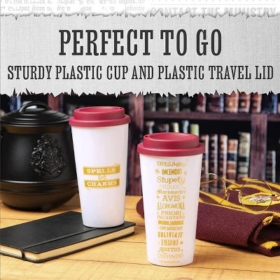 Paladone Products Ltd. Harry Potter Spells 15 Ounce Plastic Travel Mug 5 Paladone Products Ltd. Harry Potter Spells 15 Ounce Plastic Travel Mug - Image 3