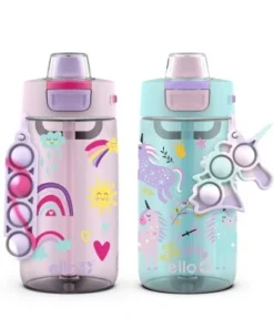 Ello 14oz 2pk Plastic Colby Pop! Water Bottles Rainbow And Unicorn -Water Bottles Shop unnamed file 2916