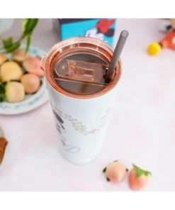 Mickey Mouse & Friends Silver Buffalo Disney Minnie & Mickey Kiss Hearts Stainless Steel Tumbler | Holds 22 Ounces -Water Bottles Shop unnamed file 321