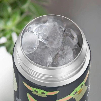 Thermos 12oz FUNtainer Water Bottle with Bail Handle - Gray Baby Yoda 8 Thermos 12oz FUNtainer Water Bottle with Bail Handle - Gray Baby Yoda - Image 6