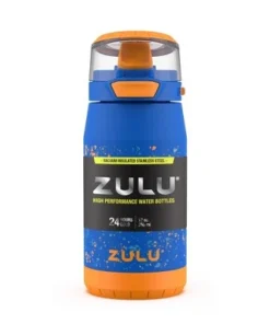 Zulu 12oz Flex Stainless Steel Water Bottle Blue/orange