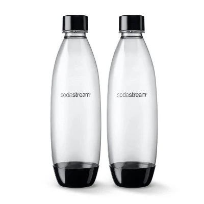 SodaStream 1L Carbonating Bottle - 2pk - Black 4 SodaStream 1L Carbonating Bottle - 2pk - Black - Image 2