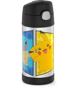 Thermos 12oz FUNtainer Water Bottle with Bail Handle - Black Pokémon
