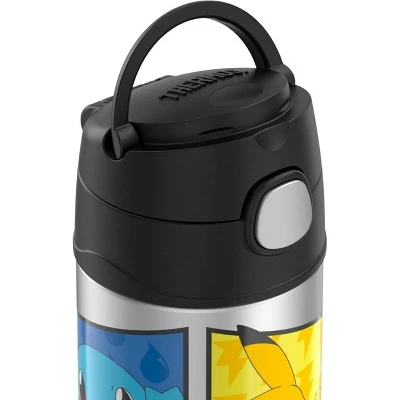 Thermos 12oz FUNtainer Water Bottle with Bail Handle - Black Pokémon 4 Thermos 12oz FUNtainer Water Bottle with Bail Handle - Black Pokémon - Image 2